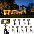 Gardenreet Low Voltage Wall Wash Lights - 12V Solid Brass LED Flood Lights Outdoor, Landscape Wired Waterproof, Bronze Wide Angle Lighting for Tree Garden Patio with 2700K 3W 270LM G4 Bulb 10 Pack by Gardenreet