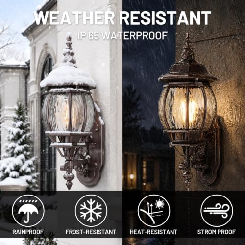Large Outdoor Wall Lights for House Exterior Lantern Porch Light - Image 2