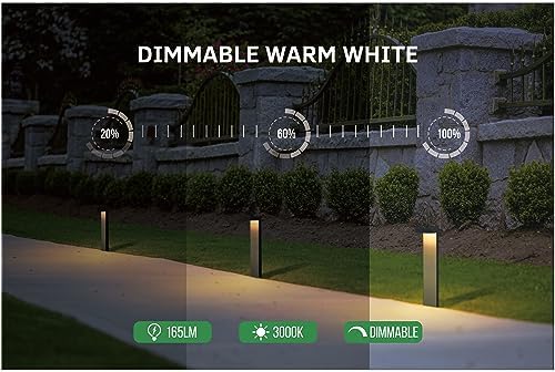 GKOLED 4 Pack Low Voltage Landscape Pathway Light Fixture, 9-15V AC DC Outdoor Walkway Lighting with APP Control, Color Changing Warm White for Yard Lawn, Stake, Die-cast Aluminum Housing - Image 5