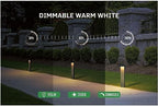 GKOLED 4 Pack Low Voltage Landscape Pathway Light Fixture, 9-15V AC DC Outdoor Walkway Lighting with APP Control, Color Changing Warm White for Yard Lawn, Stake, Die-cast Aluminum Housing - Image 5