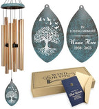 ASTARIN Sympathy Wind Chimes Personalized, Tree Life Sympathy Gifts Wind Chime for Loss of Loved Mom/Dad, Commemorative Wind Chimes for Condolences/Funeral, Outside Decor(Produced in Texas) by Astarin