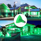 Gonhom PAR38 Flood Lights Outdoor,Dimmable LED Flood Light Bulbs,20W(Equivalent to 200W),E26 Base,Outdoor Porch,Holiday Lighting,LED Flood Light Bulb for Halloween,Christmas,4 Pack Green - Image 5