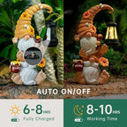 Solar Bee Garden Gnomes with LED Lantern, 12.2-Inch Outdoor Statue - Image 5