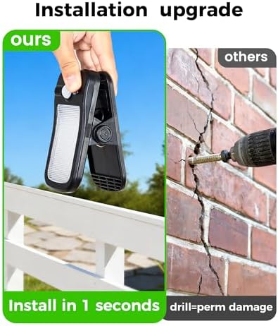 Clip-On Solar Lights Outdoor, Motion Sensor, 6 Pack, Black - Image 3