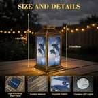 Solar Lantern Outdoor Waterproof Beautiful Bottlenose Dolphins Jumping Out sea Water Garden Decor LED Hanging Solar Lights Tabletop Lamp Gifts for Women Mom Outside Yard Patio Porch - Image 2