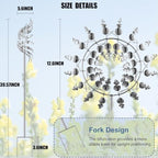 Windmill for Yard and Garden,Wind Spinner,Magical Metal Windmill, 3D Wind Powered Kinetic Sculpture, Dual-Tiered Opposite-Directional Rotation, Stainless Steel Wind Spinners (Silver) - Image 4