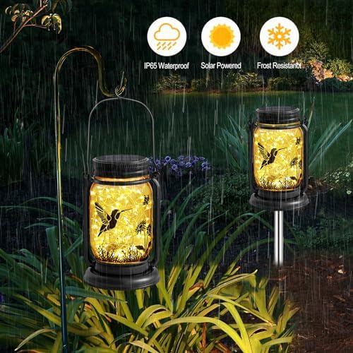 Hummingbird Solar Lanterns Outdoor Waterproof,Gifts for Women Mom - Image 3
