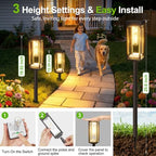 Tall Solar Pathway Lights Outdoor, Bright Solar Powered Lights 4 Pack - Image 6