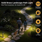 Gardenreet Brass Low Voltage L-Shaped Path Light, Black, G4, 4000K, 12Pack - Image 2