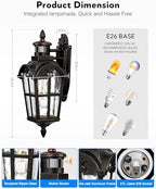 VIANIS Outdoor Motion Sensor Light, Oil Rubbed Bronze 16.4" H Aluminum - Image 5