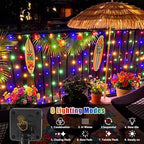 YEGUO 4 Pack Multicolor Solar Fairy Lights, Each 33ft 100 LED Christmas Lights Outdoor Waterproof, 8 Modes Sliver Wire Solar String Lights - Image 4