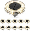 Ground Lights, Solar Garden Light Outdoor 8 LED Disc Underground(Warm White 8 Pack) by Unknown