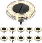 Solar Ground Lights, Solar Garden Light Outdoor 8 LED Disc Underground,for Patio Pathway Lawn Yard by Unknown
