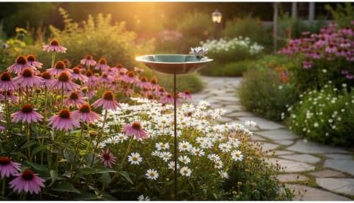 Lilypad Stake Birdbath Antique Copper Plated Colored Patina Finish Outdoor Garden Decorative Wildlife Water Bowl Yard Lawn Patio - Image 5