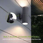 ASD 2 Light Dusk to Dawn Cylinder Outdoor Sconce Lights, E26 Base 6 Pack - Image 5