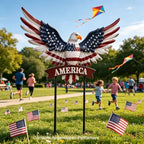 Large Eagle Patriotic Decor Garden Stakes Decorative with America - Image 2