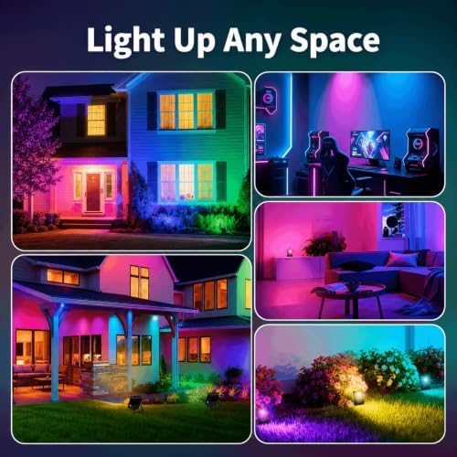 T-SUN 5 Pack 10W Christmas Led Mini Flood Light Outdoor with Color Changing - Image 5