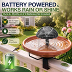 Bird Bath Water Agitator with Round 99.99% Pure Copper Disk, Battery Powered Bird Bath Circulator, Quiet Waterproof Mover Keeps Water Fresh for All Season Use (Black Rock) - Image 3