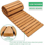 RELIANCER 24' Wooden Garden Pathway,Outdoor Roll Out Walkway,Patio Footpath - Image 3