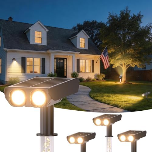 Solar Lights Outdoor with Ambient Light Column&Adjustable Aperture 4 Pack | - Image 2