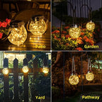 ROSHWEY Solar Lantern Gifts for Women, 4 Pack Hanging Garden Decor Lights Outdoor Waterproof with 30 LED for Halloween Christmas Easter Gift - Image 3