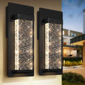 BesLowe Outdoor Wall Light Fixtures with Crystal Bubble Glass, 10W 3000K by BringYourBrightFuture