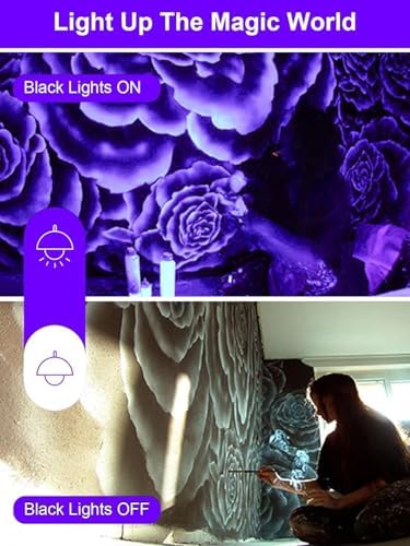 ZUCKEO Blacklight Spotlight Outdoor 15W Halloween Black Light Spot Light with US Plug, IP66 Landscape Black Lights Fixtures for Glow Party Fluorescent Yard Garden House Decorating(6Pack) - Image 3