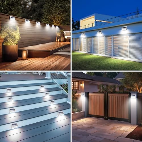 Peasur 8 Pack Solar Motion Sensor Lights Outdoor Waterproof with 3 Modes - Image 6