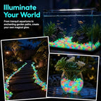 Glow in the Dark Rocks Outdoors, Decorative Night Guide Pebbles for Landscaping & Garden Pathway, Colored Glow Stonesfor Fish Tank, Aquarium Decor & Planters, Luminous Stones for Vases (400, Pink) - Image 3