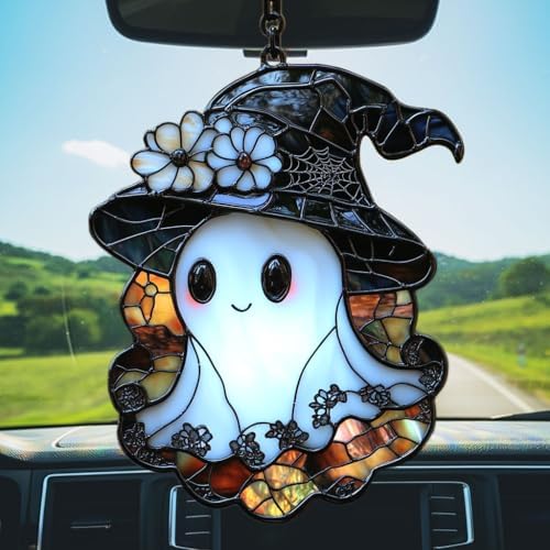 Cute Witch Ghost Acrylic Suncatcher - Image 5