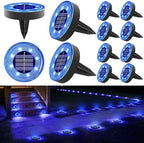 Joomer 12 Pack 2.9inch Solar Ground Lights Outdoor, Blue by Joomer
