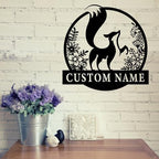 Custom Fox Metal Wall Art - Personalized Name Signs - Gift For Fox Lovers - Housewarming Idea - Image 5