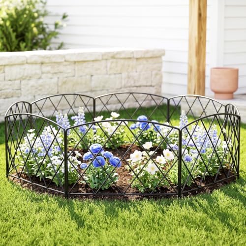 Thealyn 10ft x 24" Metal Decorative Garden Fence(5Pcs Set) - Image 3