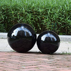12inch Diameter Black Gazing Ball,Black Stainless Steel Polished Reflective Smooth Garden Sphere Globe Mirror,Colorful and Shiny Addition to Any Garden or Home - Image 5