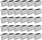 Solar Outdoor Fence Step Lights, 30pcs White IP44 LED Outdoor Stair Lights, 1000mAh, Suitable for Courtyards, Decks, Steps, Walkways, and Lawn Paths by GTQPS