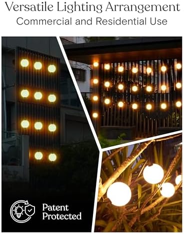 Brightech Orb Outdoor Indoor String Lights - Connectable Set of 2 Frosted Lantern LED String with Weatherproof Globe Lights - Commercial Grade Light Strand for Patio, Porch - 60 Ft, 20 Bulbs Total - Image 5