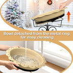 100W Heated Bird Bath for Outdoors, Heated Birdbath Water Heater, Khaki - Image 4