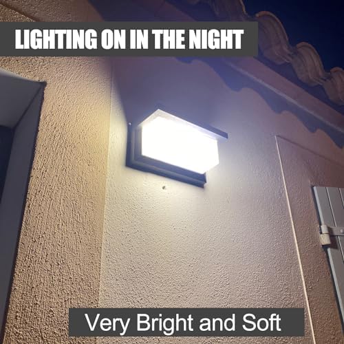 Sytmhoe 5000K Daylight White Exterior Wall Light, 2Packs Modern LED Exterior Light Fixture Wall Mount Ip65 Waterproof, Wall Porch Light for Garage Walkway Hallway Backyard Garden(2packs) - Image 7