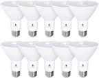 10 Pack PAR30 Outdoor LED Flood Light Bulb 12W 100 Watt Equivalent 900 Lumens Dimmable Waterproof E26 6000K Daylight Deluxe LED Flood Light Bulbs for Security Spotlight Bulb Led Recessed Light Bulbs by BluexBulbs