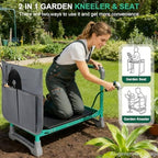 Garden Kneeler and Seat 2-in-1 Foldable Bench, with Storage Bags & Non-Slip Foam Pad - Image 6
