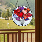 CHATYOUNG Stained Glass Window Hanging Heart-Shaped Balloon 9.8" - Mother's Valentine's Day Suncatcher Door Garden Home Decor Birthday for Woman Mom Nana Spouse Girlfriend Men - Image 3