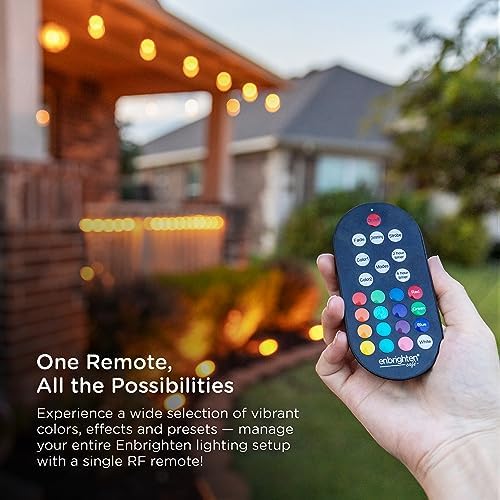 Enbrighten Vintage Outdoor String Lights, 48ft, 24 Bulbs, Remote Control - Image 5
