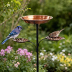 Metal Birdbath Outdoor Vintage Freestanding Bird Bath Bowl - Image 6