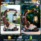 twinbling Garden Gnomes Outdoor Statue with Solar Light, Waterproof Resin Gnome Decor, Funny Garden Sculptures for Patio Lawn Yard, Mom Gifts for Mother’s Day Housewarming - Image 5