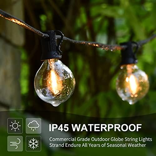 Outdoor String Lights 100FT LED Outside Patio Light Updated Waterproof Gazebo Lighting Shatterproof UL Listed G40 Globes 0.6W Efficient Connectable Decor Yard Café Exterior - Image 3