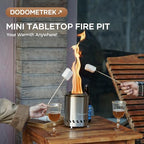 Tabel Top Fire Pit Mini, Portable Firepit Outdoor, 8.7 Inch Tabletop Firepit Blue - Image 6