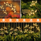 Solar Garden Lights 6 Pack Waterproof Solar Swaying Starburst Light Outdoor Lights for Yard Patio Walkway Pathway Party Wedding Christmas Decorative, Warm White - Image 5