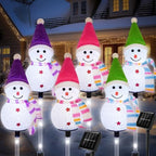 Solar Snowman Christmas Pathway Lights, Cool White, 6 Pack by TAILERRI