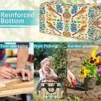 Mexican Style Talavera Garden Tool Bag, Garden Tote Storage Bag with 10 Pockets, Indoor and Outdoor Bird Flower Gardening Tool Organizer for Women Men - Image 7