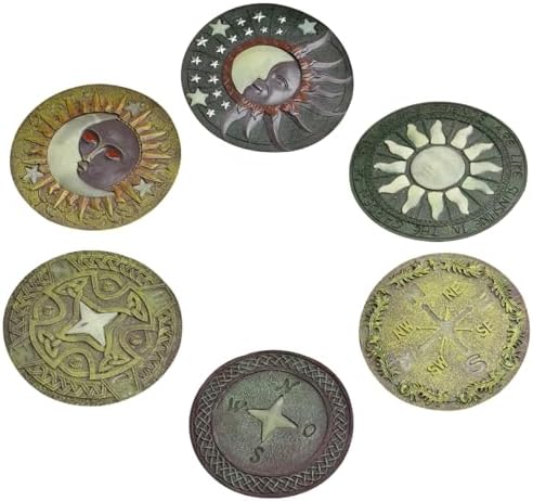 Kunovo Glowing Stepping Stone for Garden, Eco-Friendly Resinous Pavers for Flower Bed Path Walkway Decorative, Dimensional Retro Element Yard Lawn Décor (Size : 1 Pack), 58741 by Kunovo